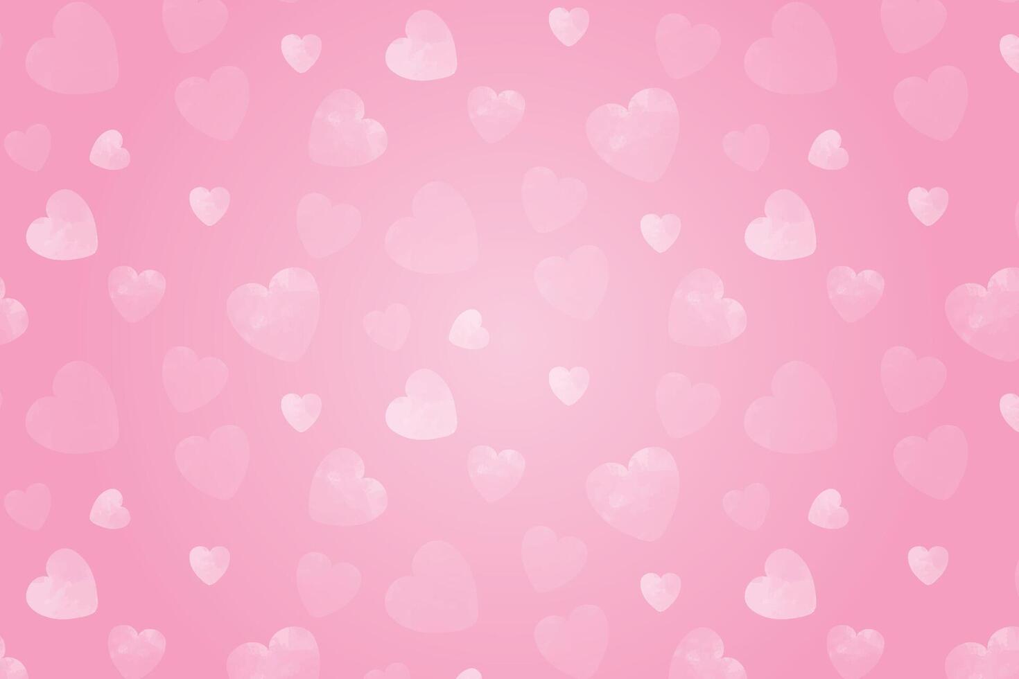 Vector love heart pattern, vector hand drawn Valentine's Day pattern