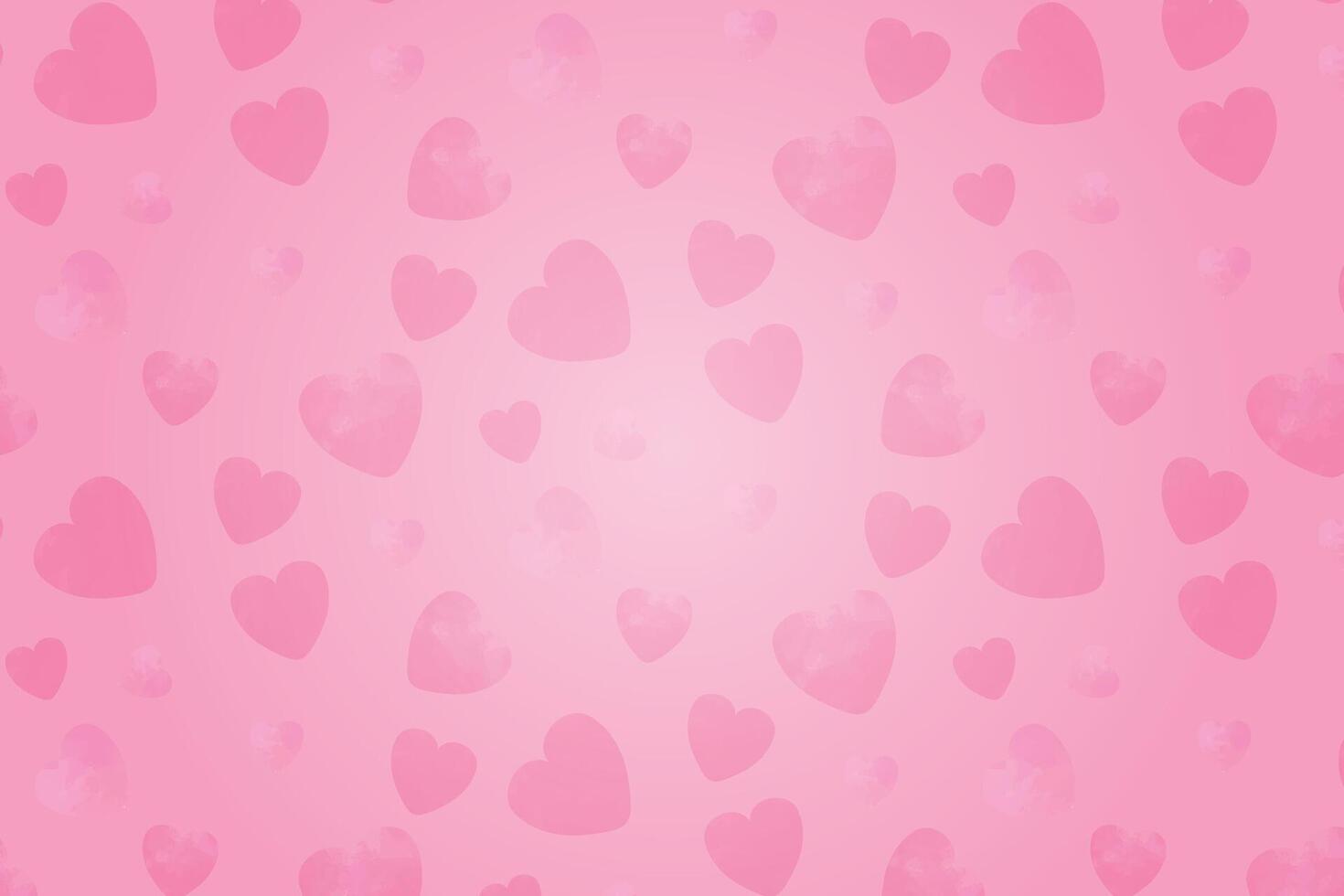 Vector love heart pattern, vector hand drawn Valentine's Day pattern