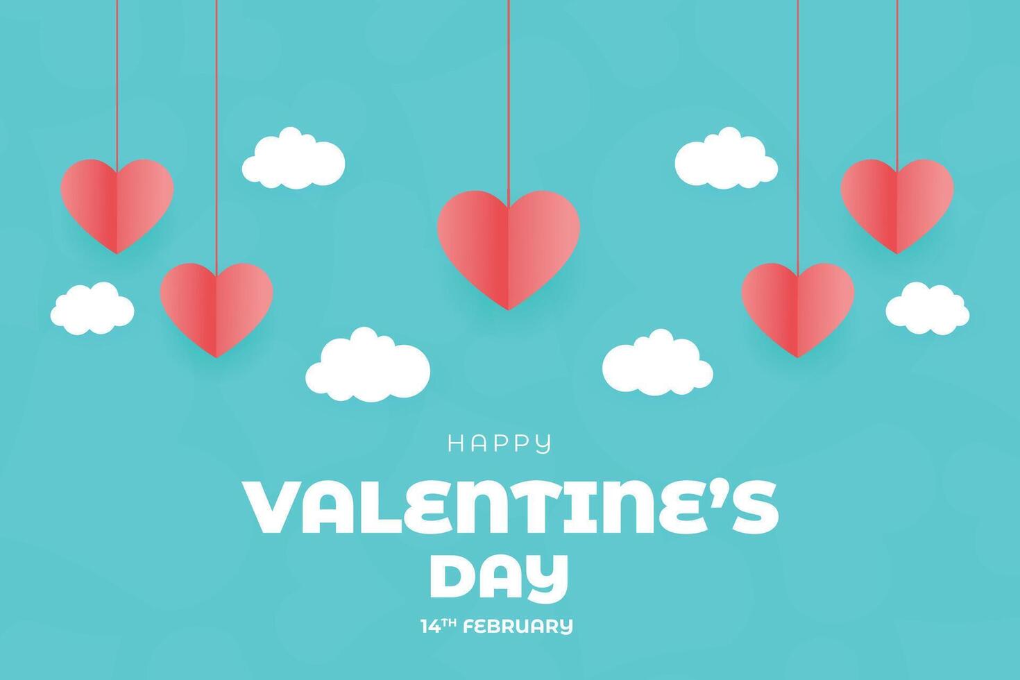 Valentine's Day background, Happy Valentine's Day banner vector