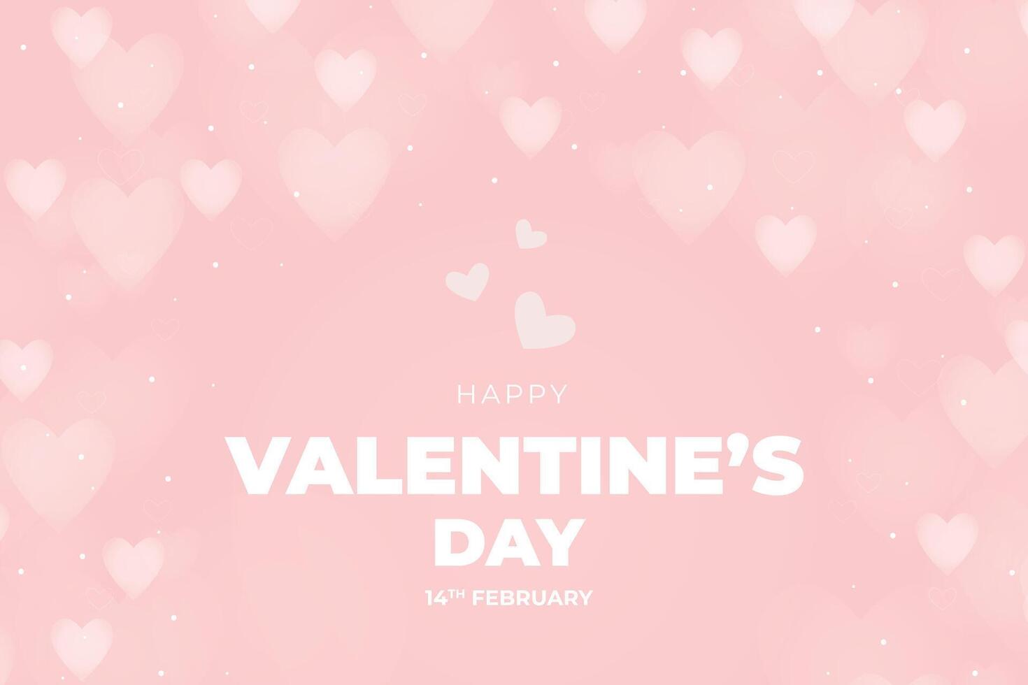 Valentine's Day background, Happy Valentine's Day banner vector