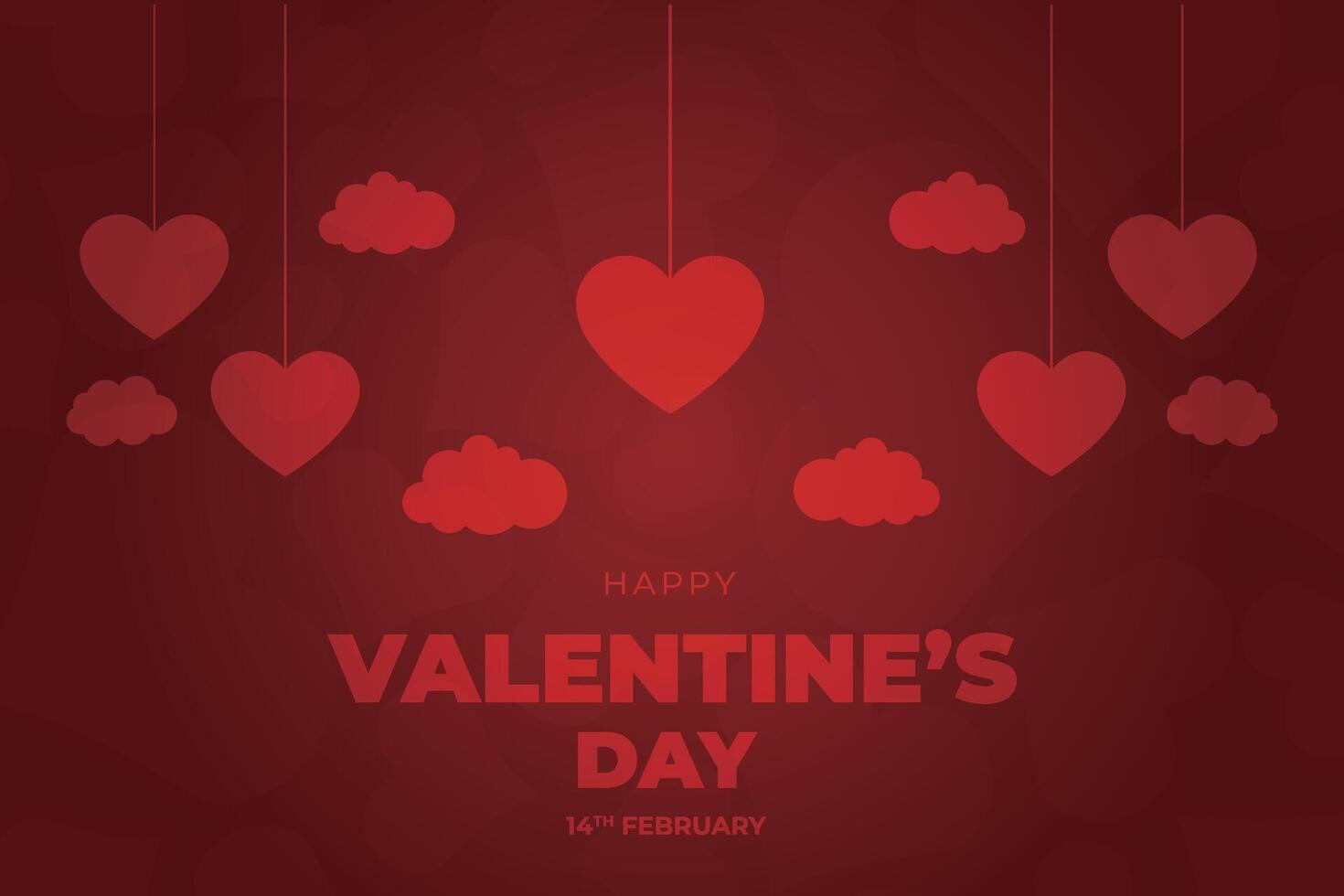 Valentine's Day background, Happy Valentine's Day banner vector