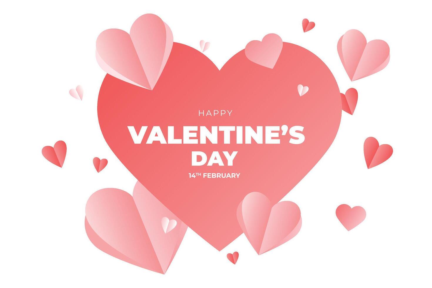 Valentine s Day Background Happy Valentine s Day Banner 39198485 Vector Art At Vecteezy