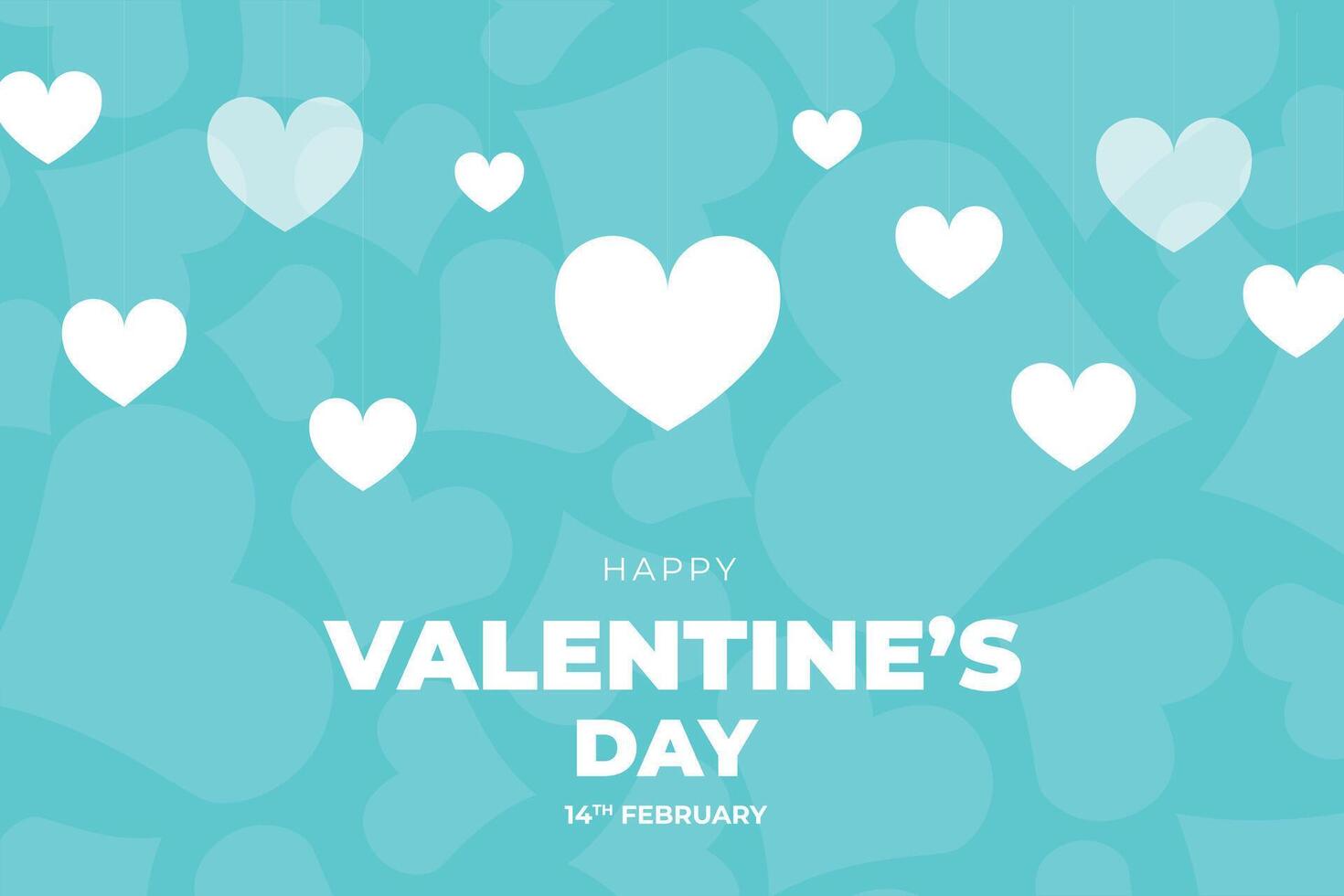 Valentine's Day background, Happy Valentine's Day banner vector