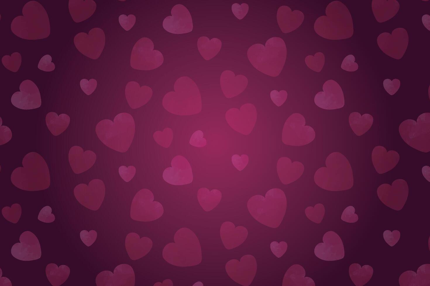 Vector love heart pattern, vector hand drawn Valentine's Day pattern