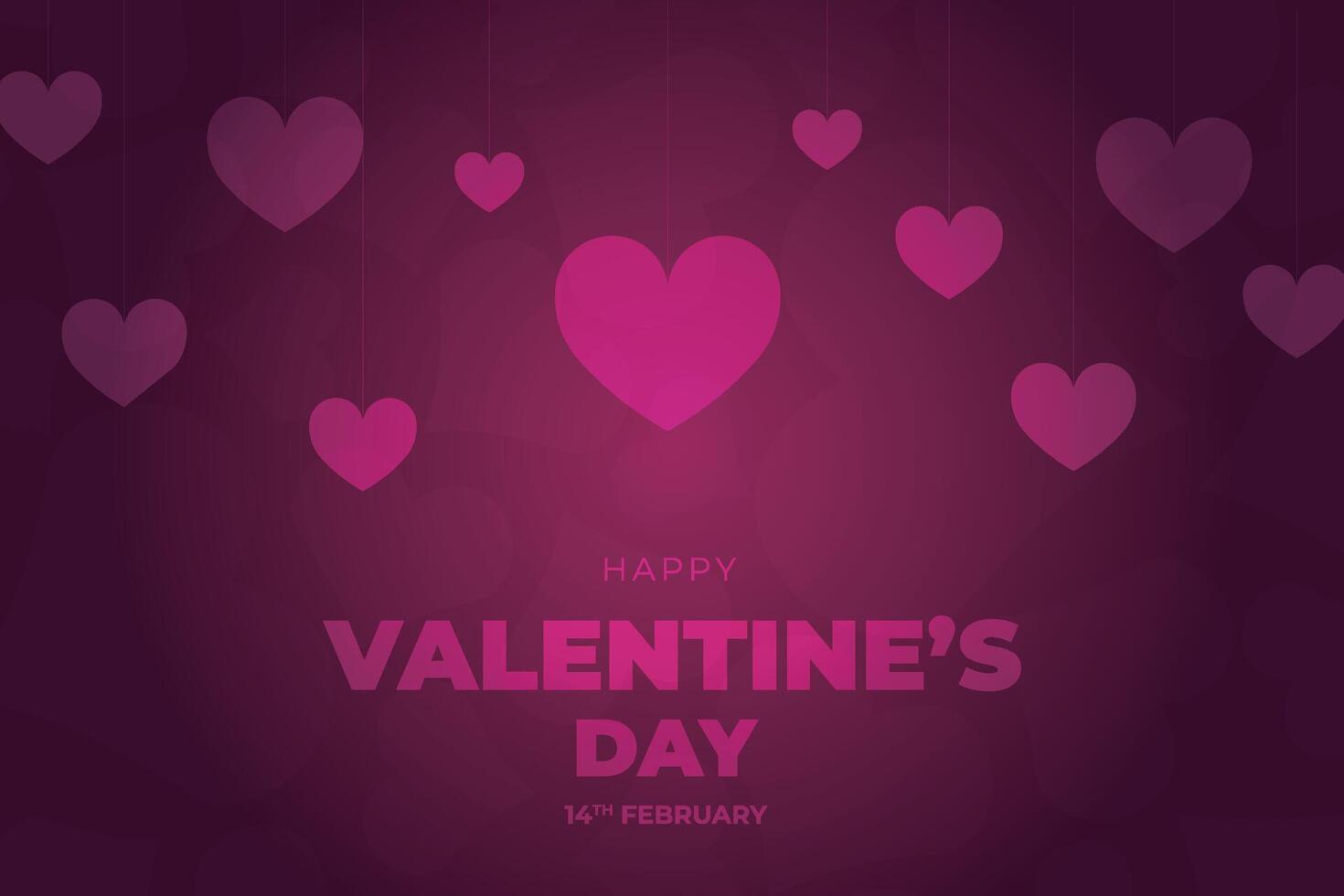 Valentine's Day background, Happy Valentine's Day banner vector