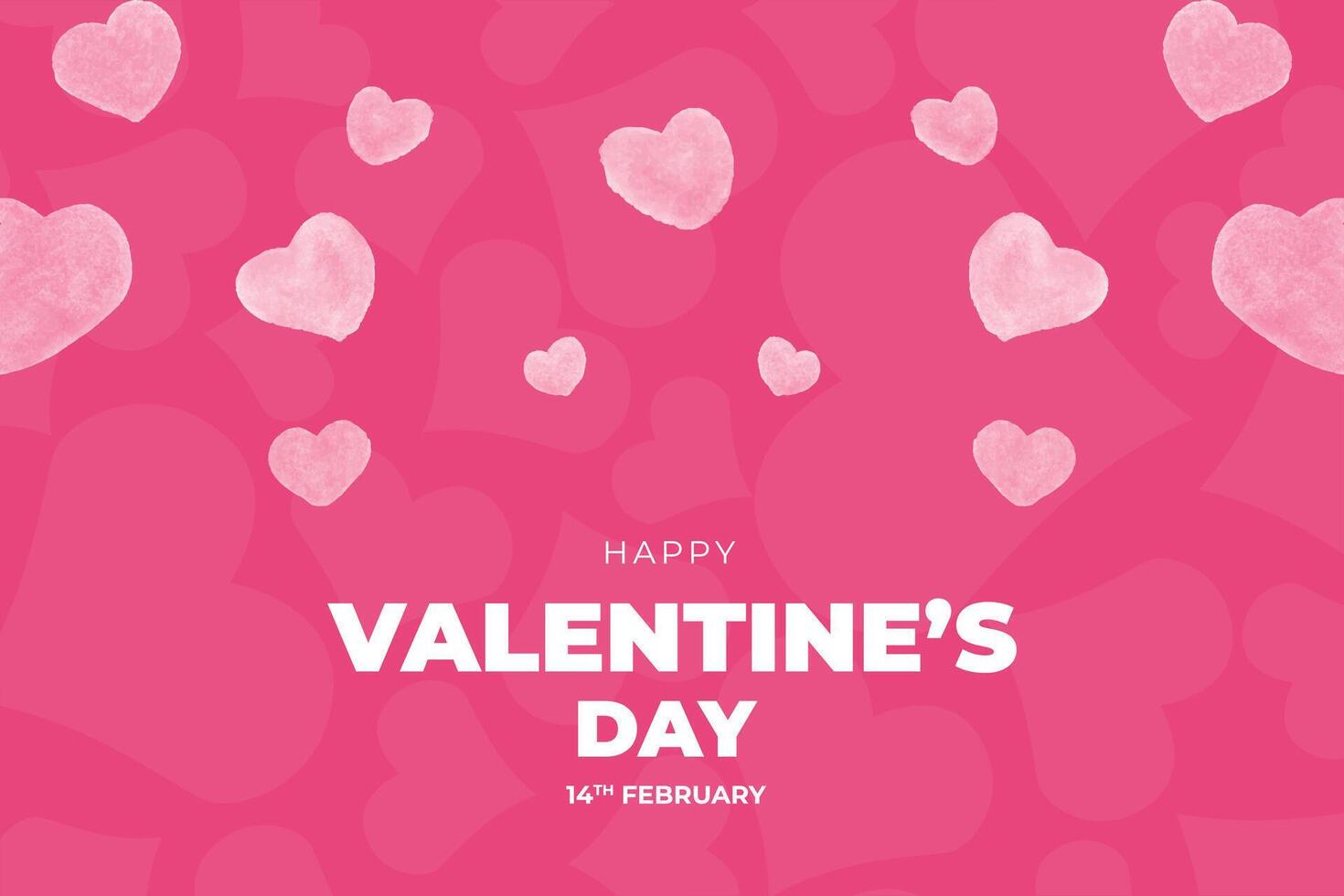 Valentine's Day background, Happy Valentine's Day banner vector