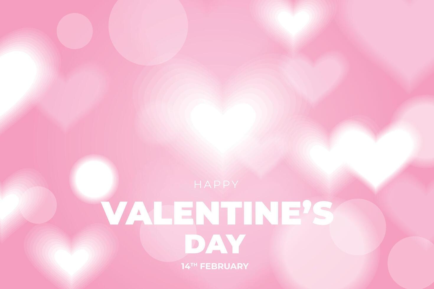 Valentine's Day background, Happy Valentine's Day banner vector