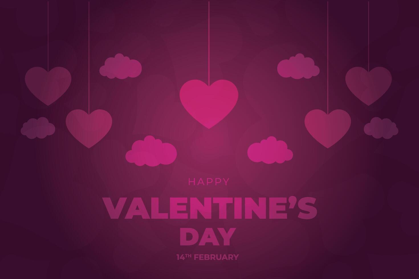 Valentine's Day background, Happy Valentine's Day banner vector