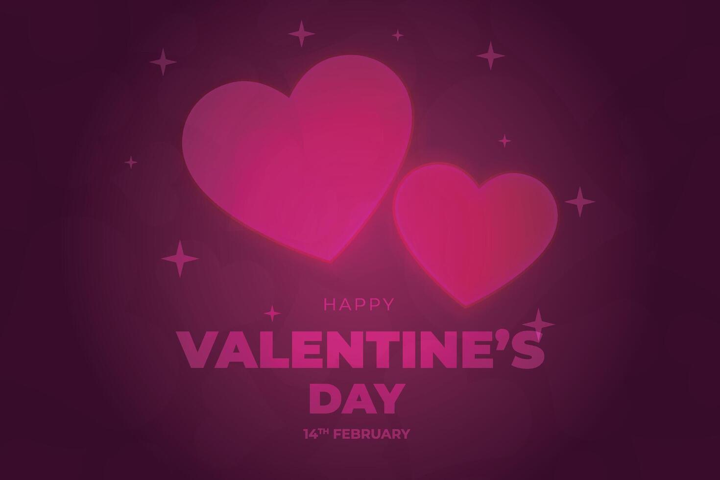 Valentine's Day background, Happy Valentine's Day banner vector