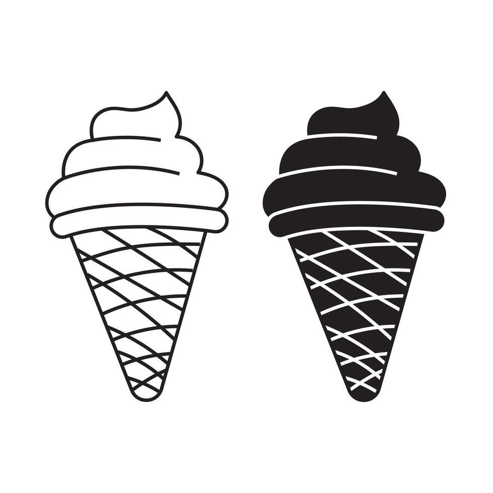 Ice cream icon vector illustration. flat icon for apps and websites