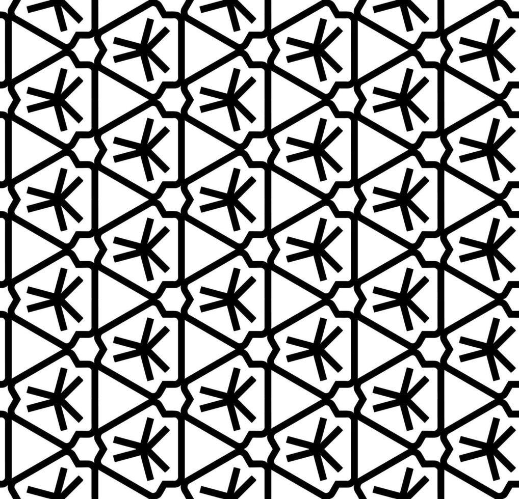 patrón abstracto sin costuras en blanco y negro. fondo y telón de fondo. diseño ornamental en escala de grises. vector