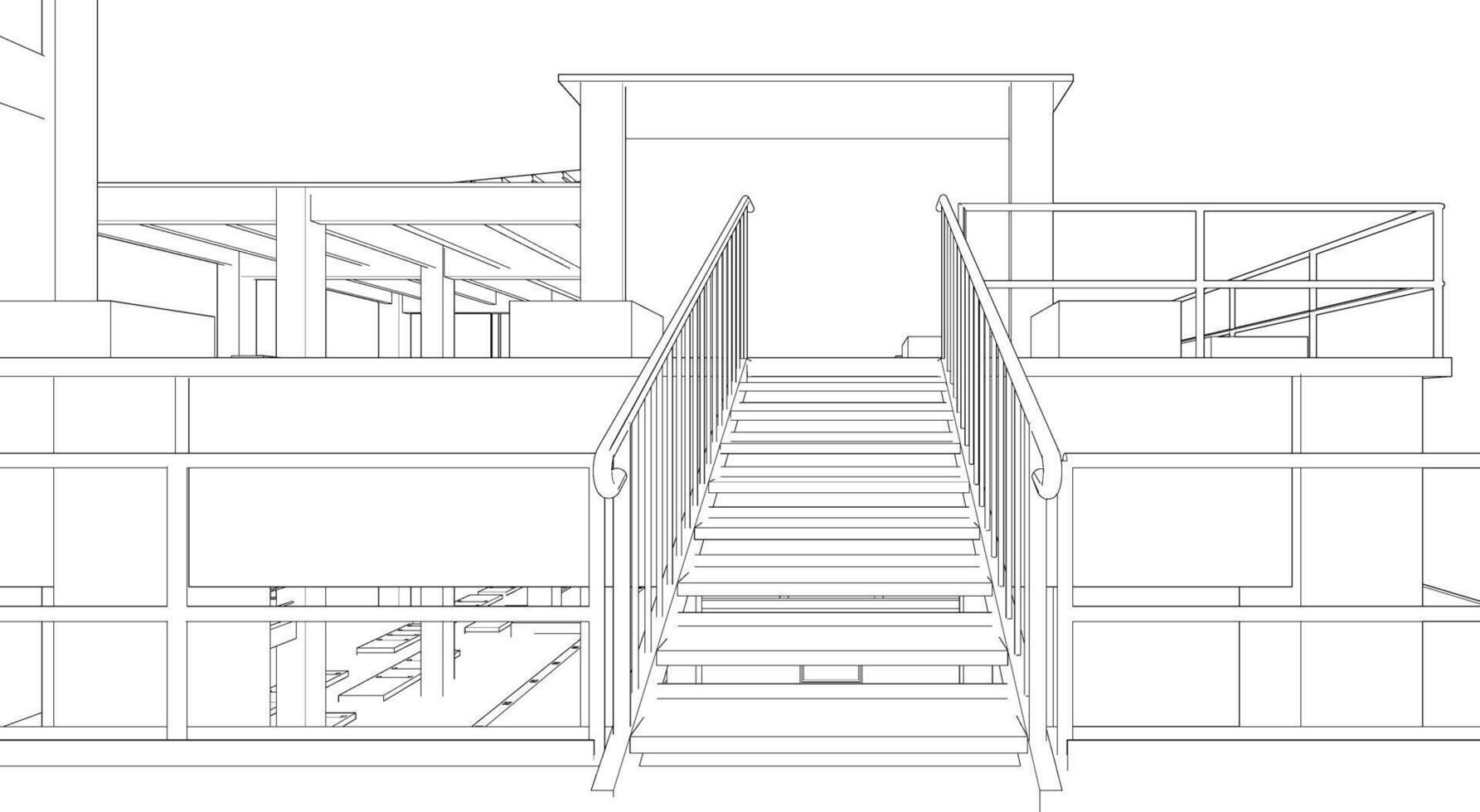 3D illustration of industrial project vector