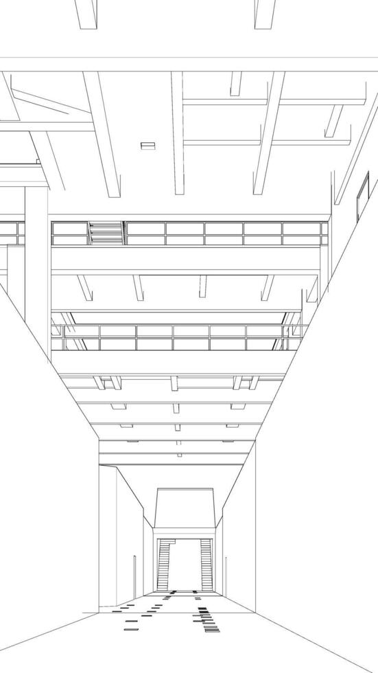 3D illustration of industrial project vector