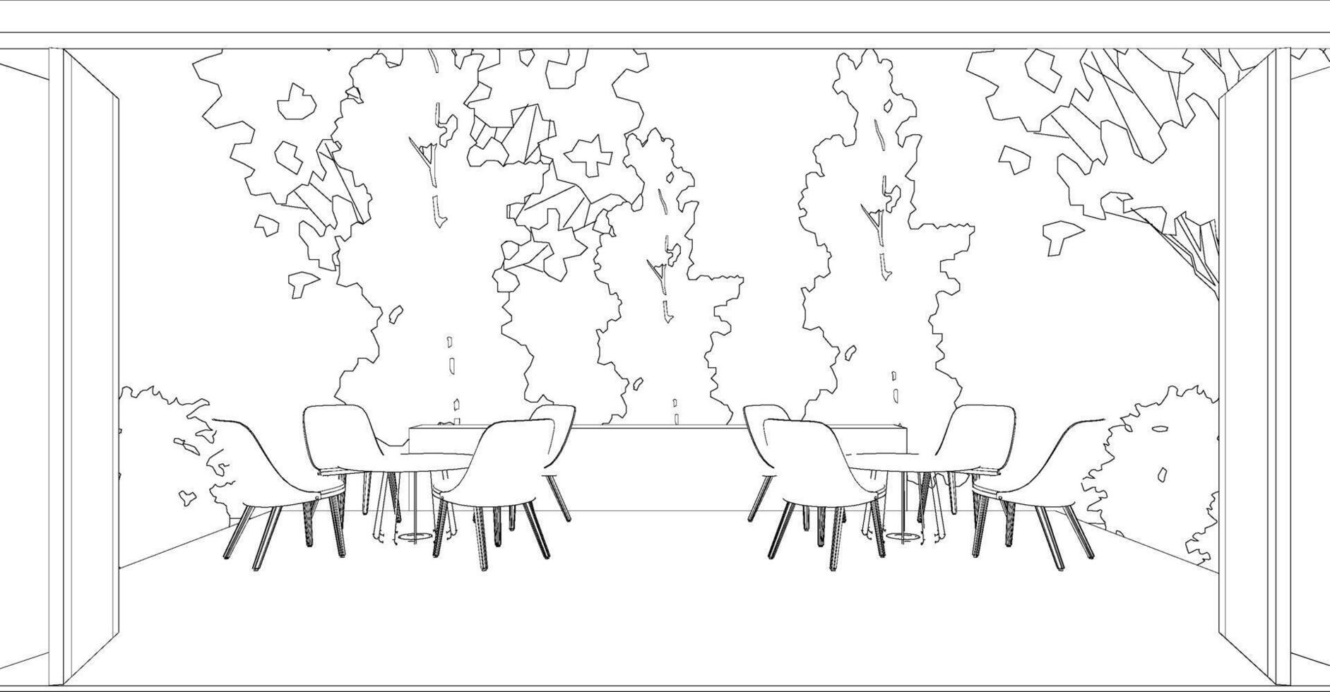 3d ilustración de cafetería vector