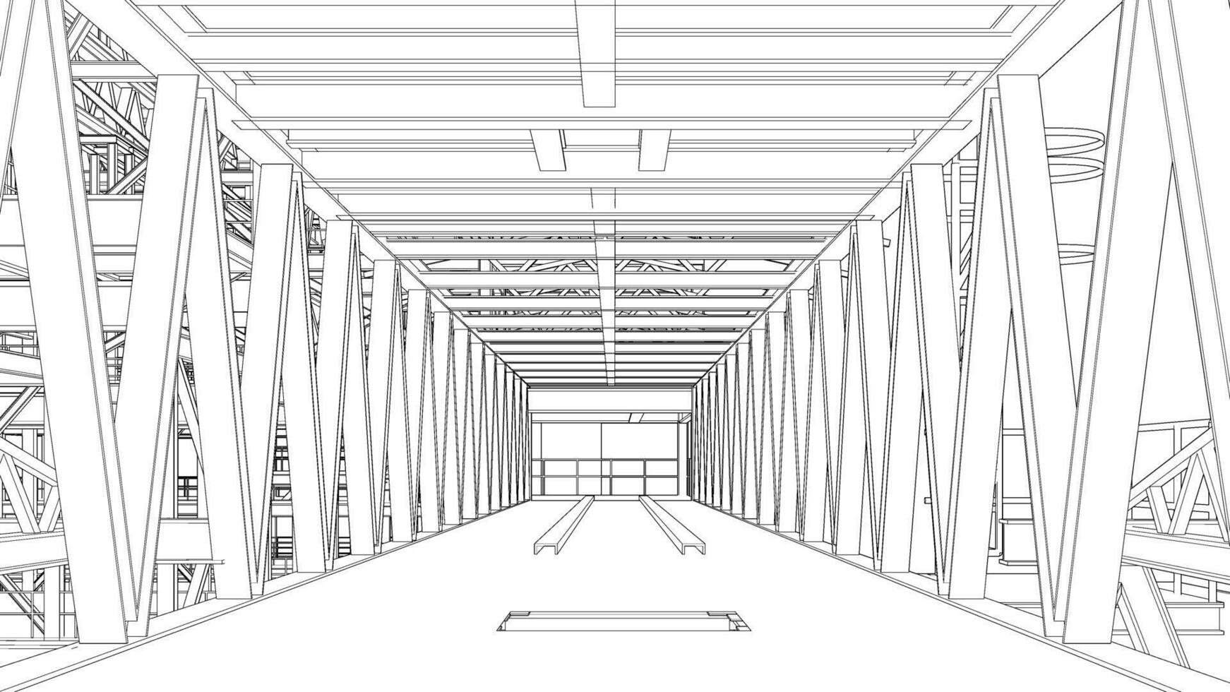 3D illustration of industrial project vector