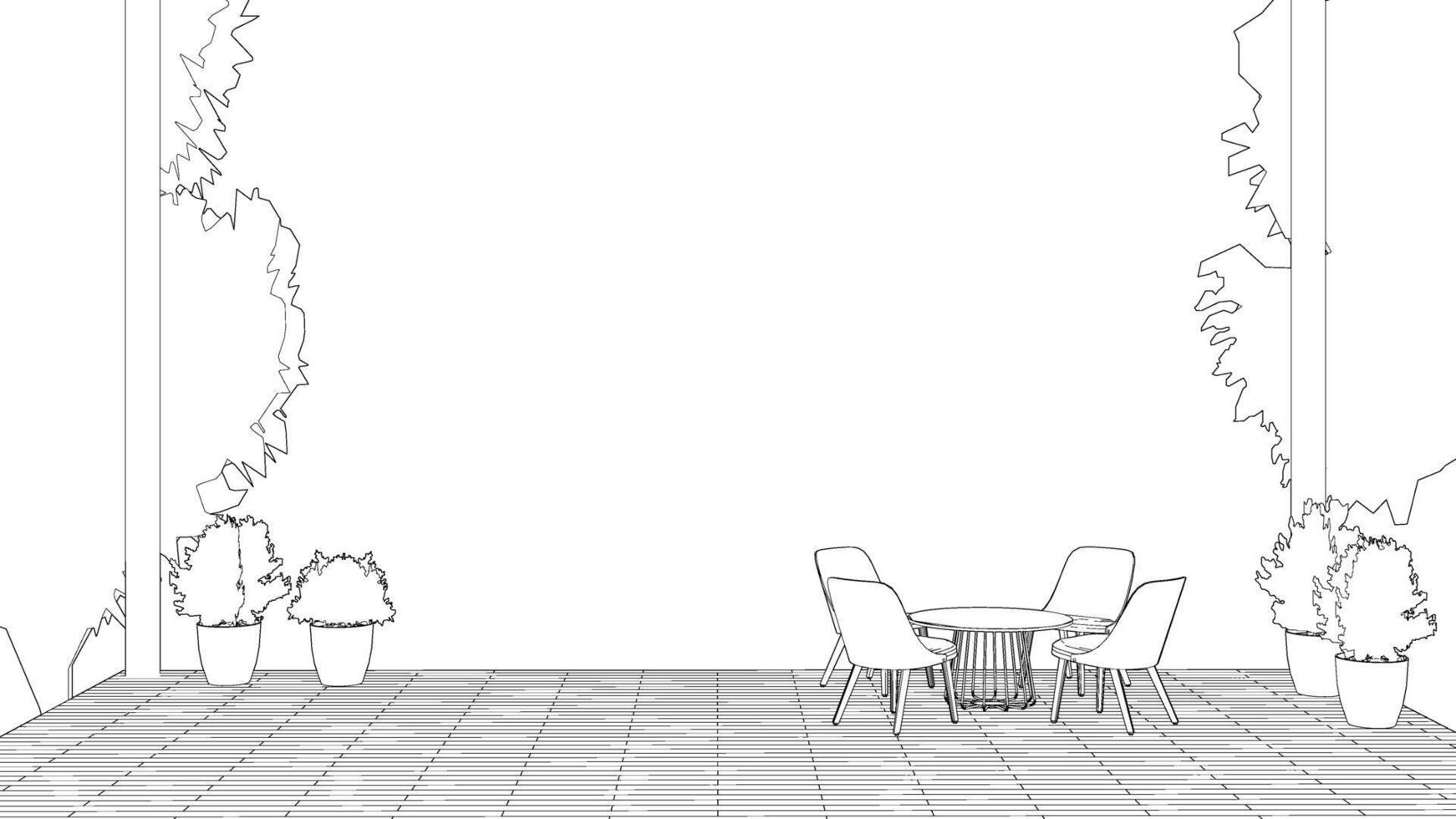3D illustration of building project vector