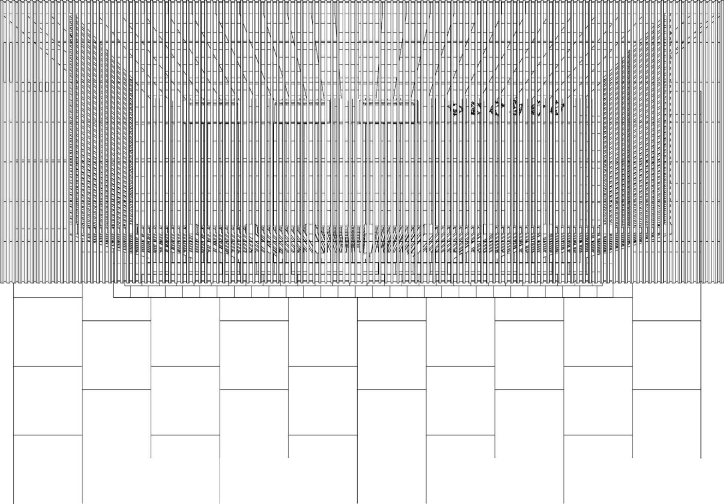 3D illustration of building project vector