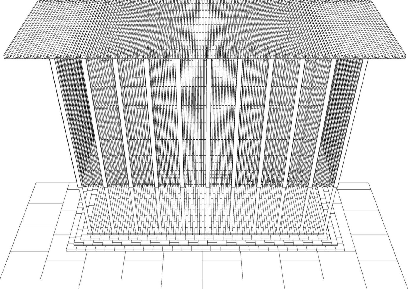 Ilustración 3D del proyecto de construcción vector