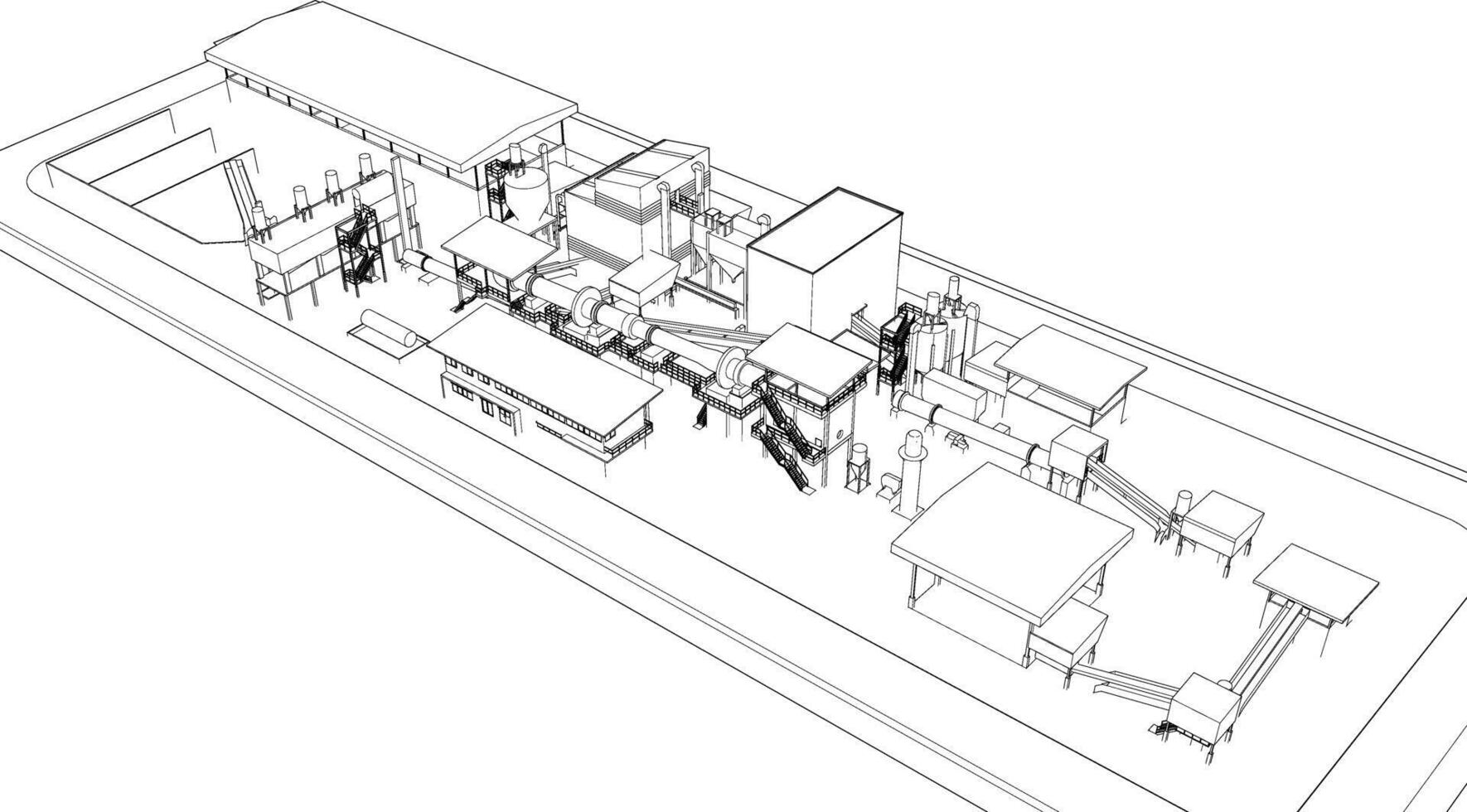 3d ilustración de industrial proyecto vector