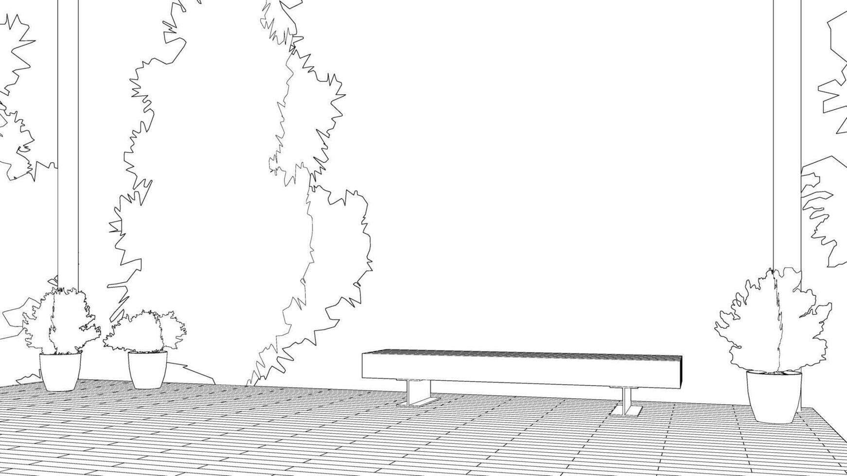 3D illustration of landscape project vector