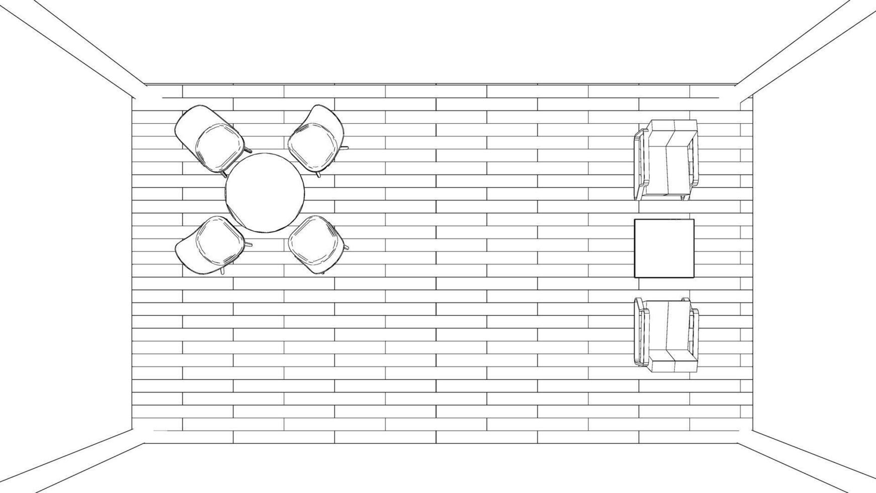 3D illustration of landscape project vector