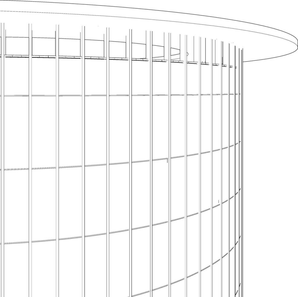 3D illustration of Building in concept vector
