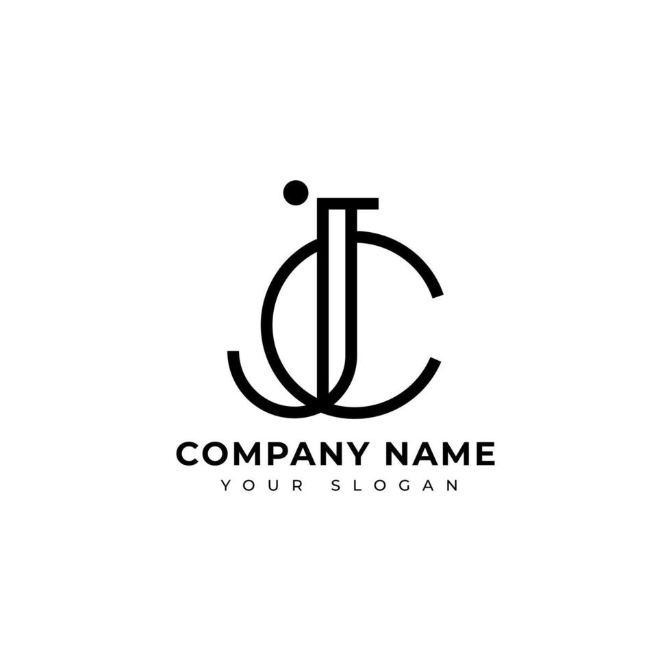 Modern Letter Cj logo vector design template