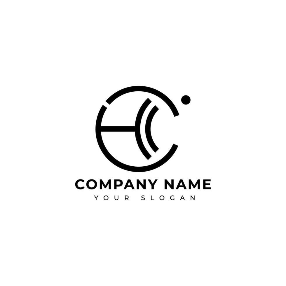 Modern Letter Ch logo vector design template