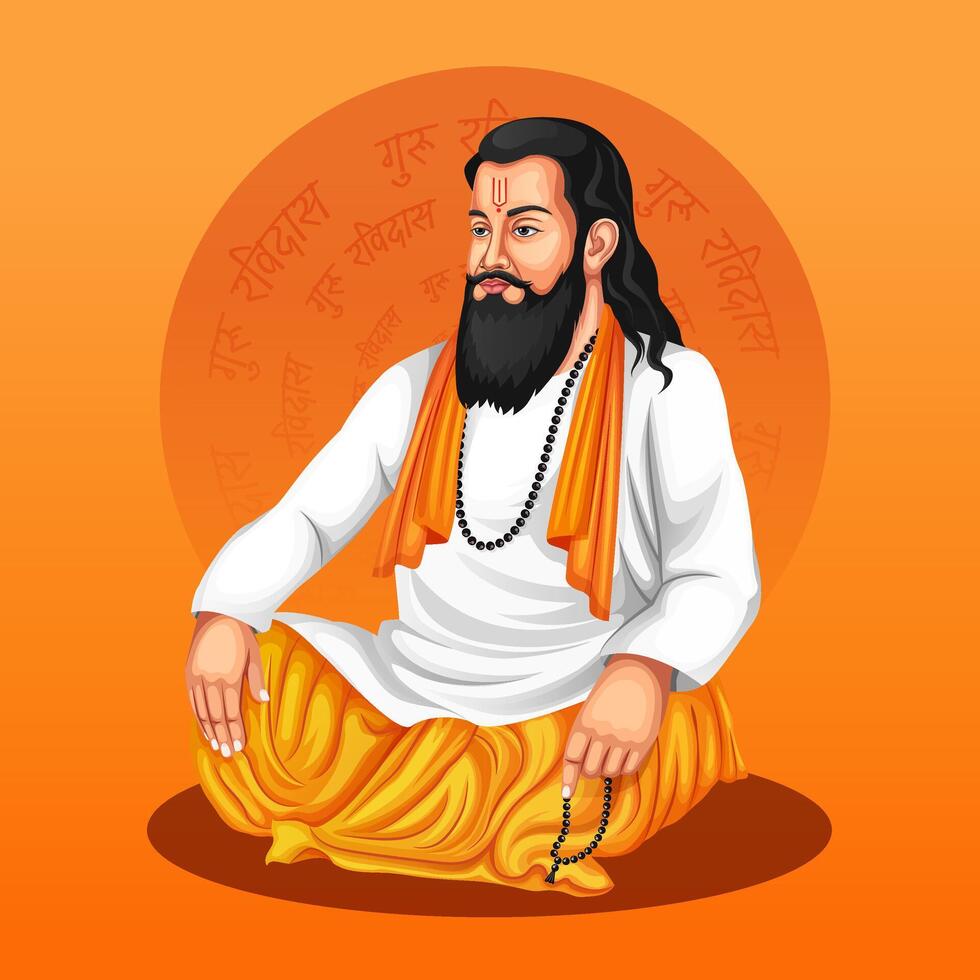 Guru Ravidas Jayanti post design template vector