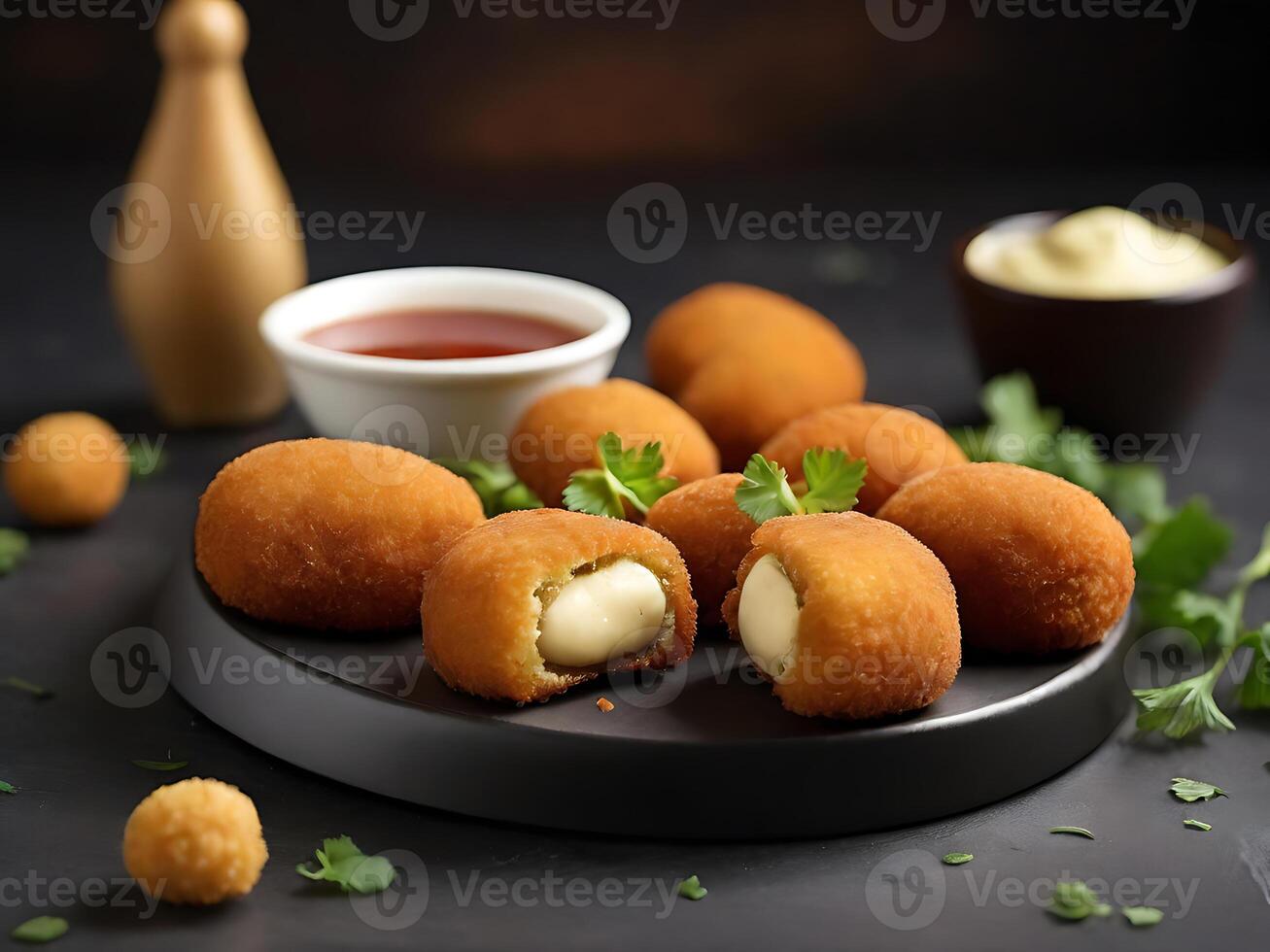 AI generated Croquettes Food Homemade photo