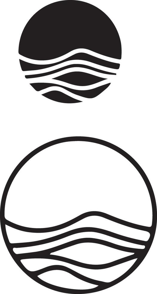 moderno logo para un costero hotel colección vector