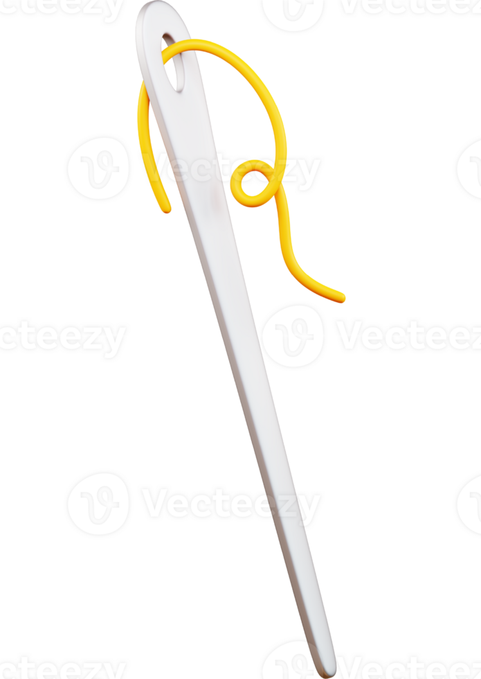3D needle icon on transparent background png
