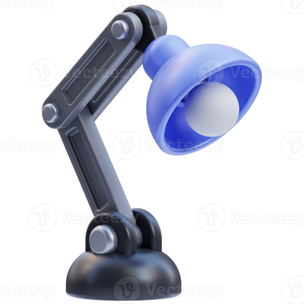 3D study lamp icon on transparent background png