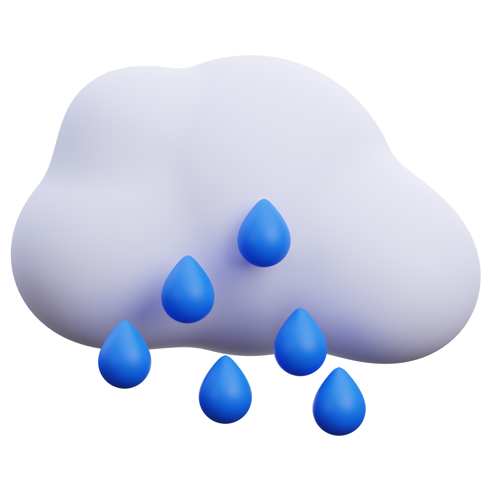 3D rain icon on transparent background 39200380 PNG