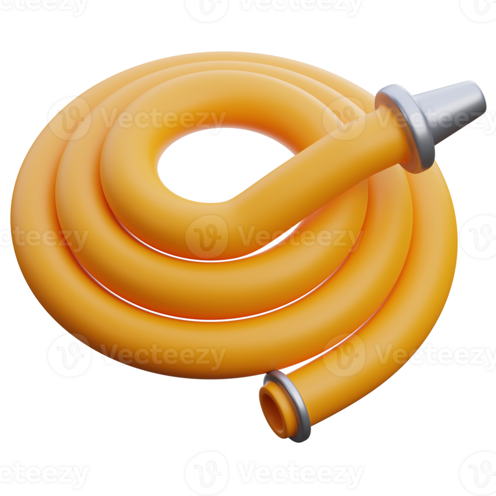3D hose icon on transparent background png