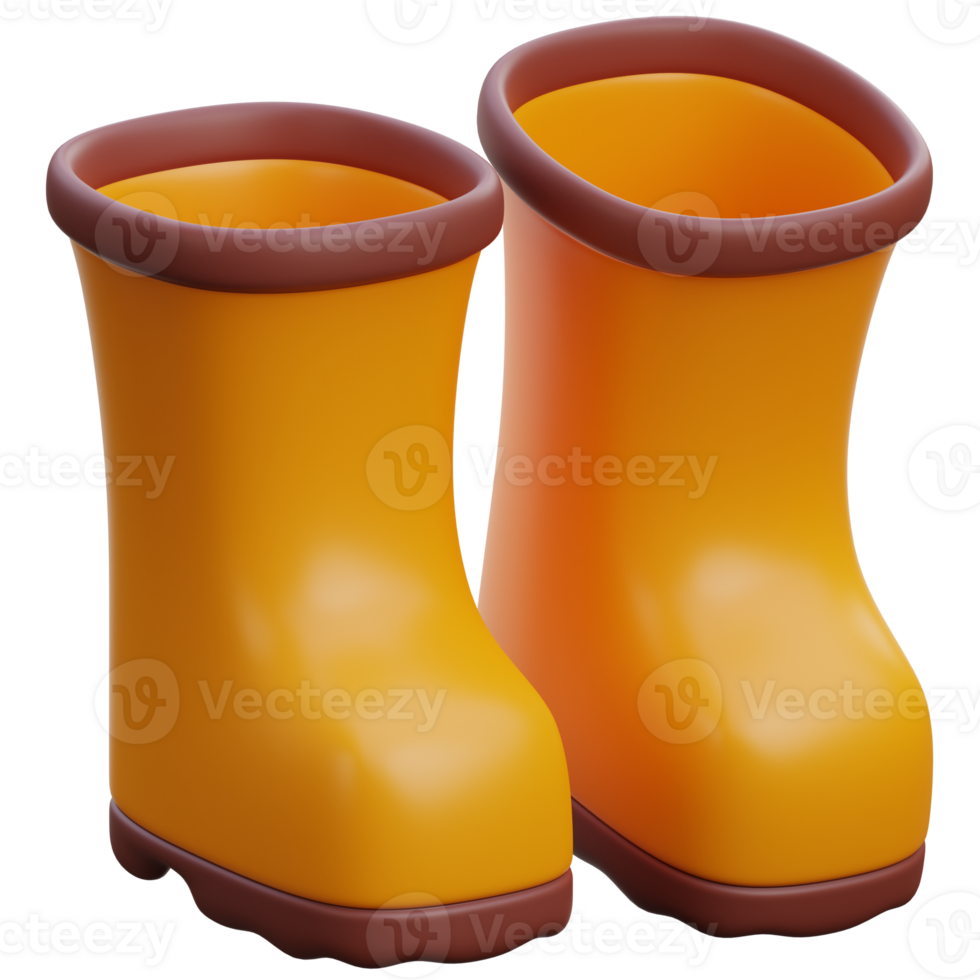 3D boots icon on transparent background png