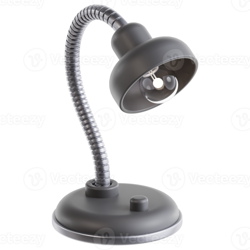 3D study lamp icon on transparent background png