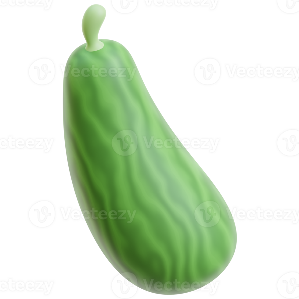 3D cucumber icon on transparent background png