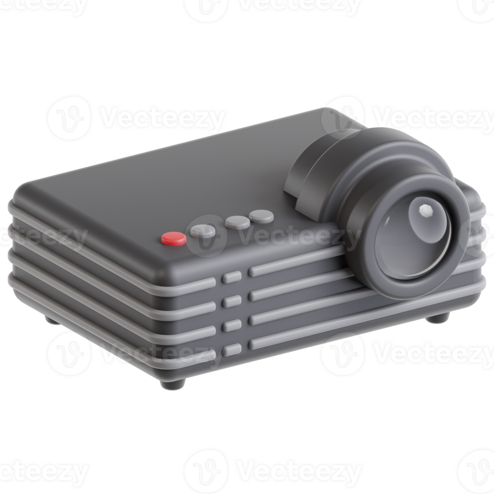 3D projector icon on transparent background png