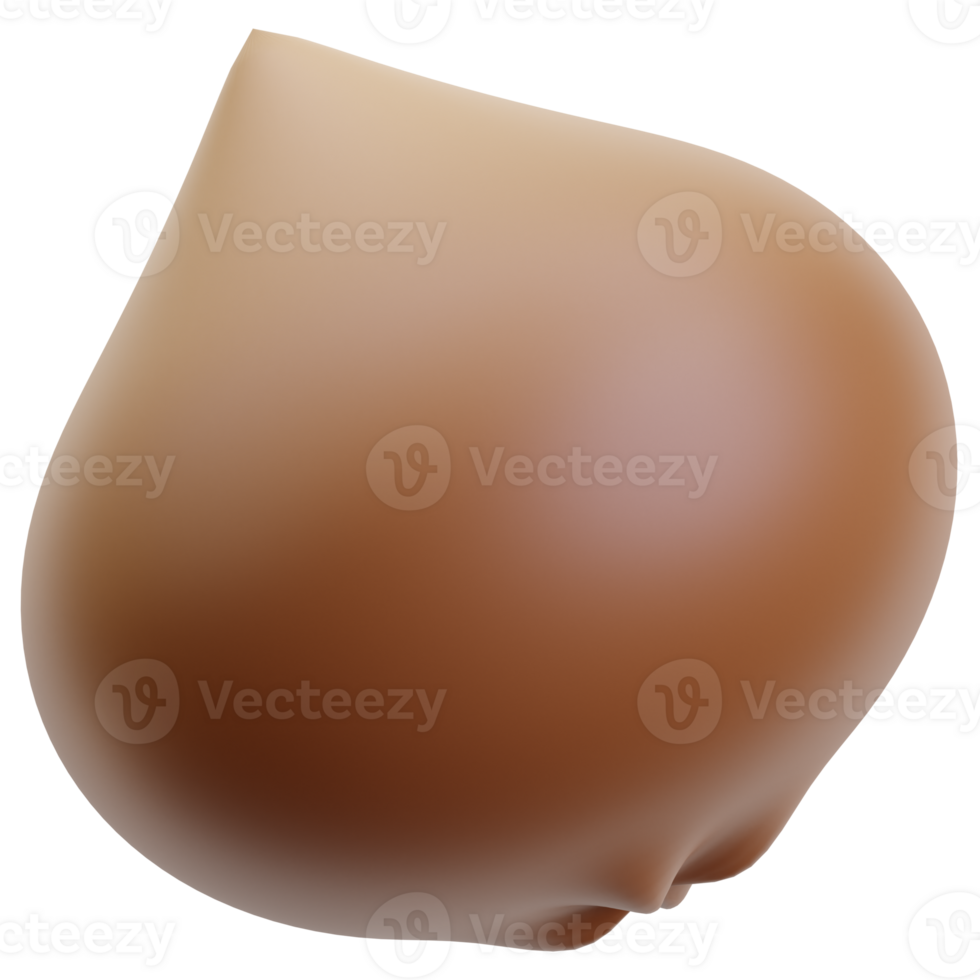 3D onion icon on transparent background png