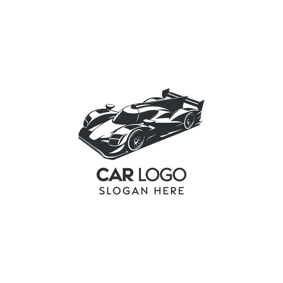 Sleek Race Car Design Emblem for a Modern Automotive Brand Logo vector