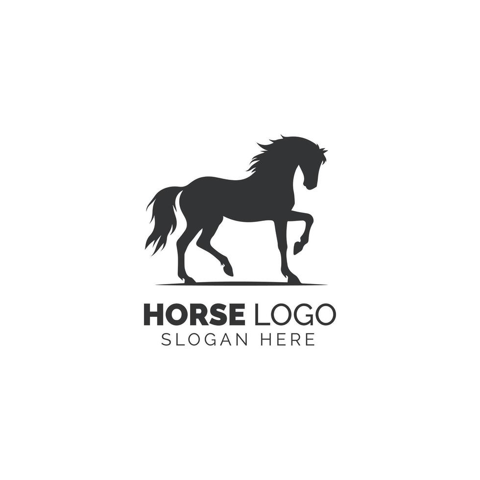 elegante caballo logo diseño ilustración en blanco antecedentes para marca identidad vector