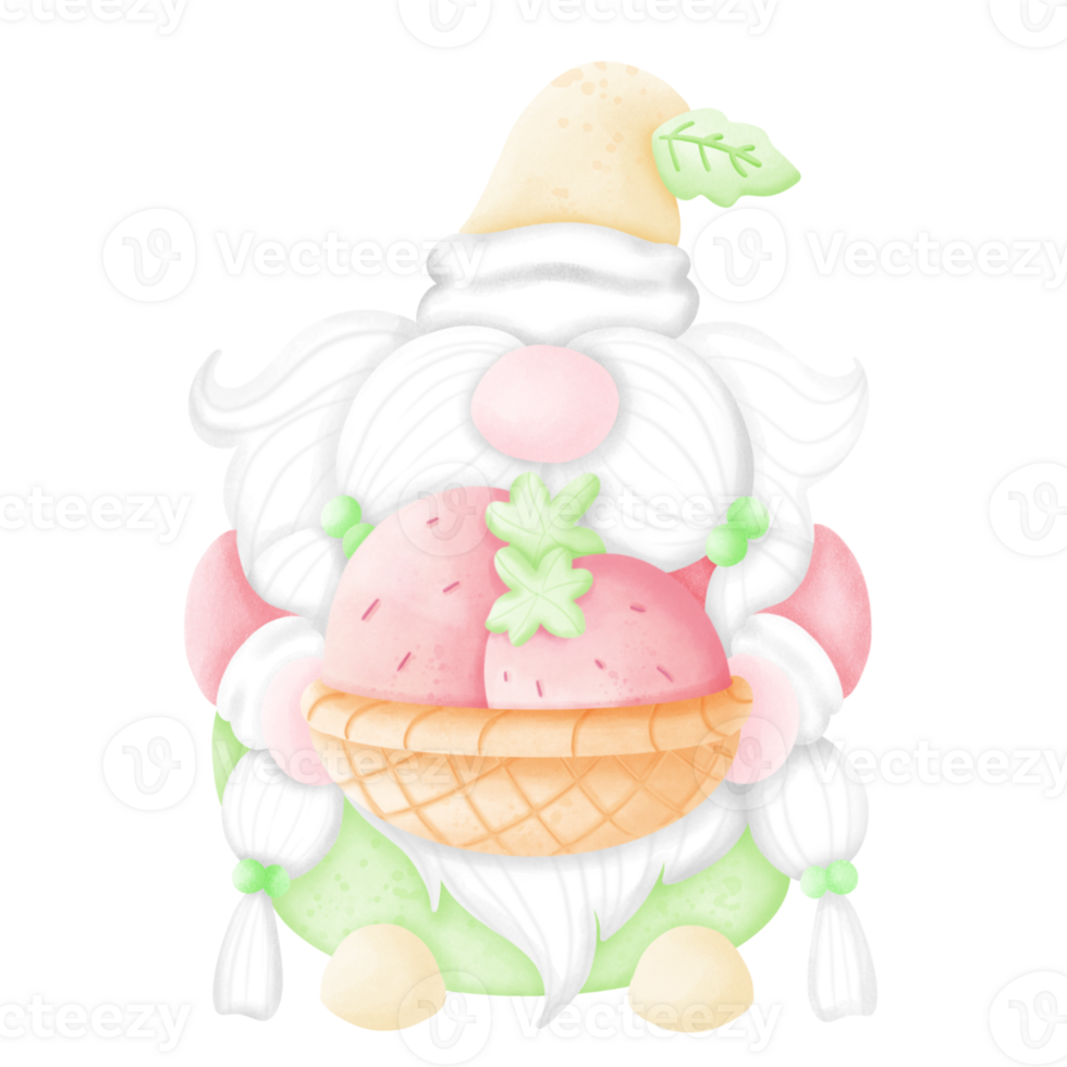 Pink gnome strawberry png