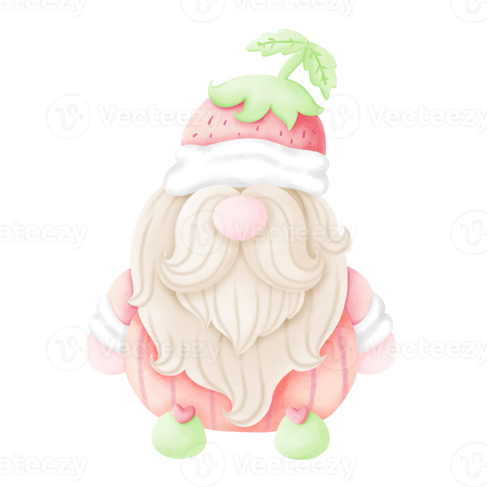 Pink gnome strawberry png