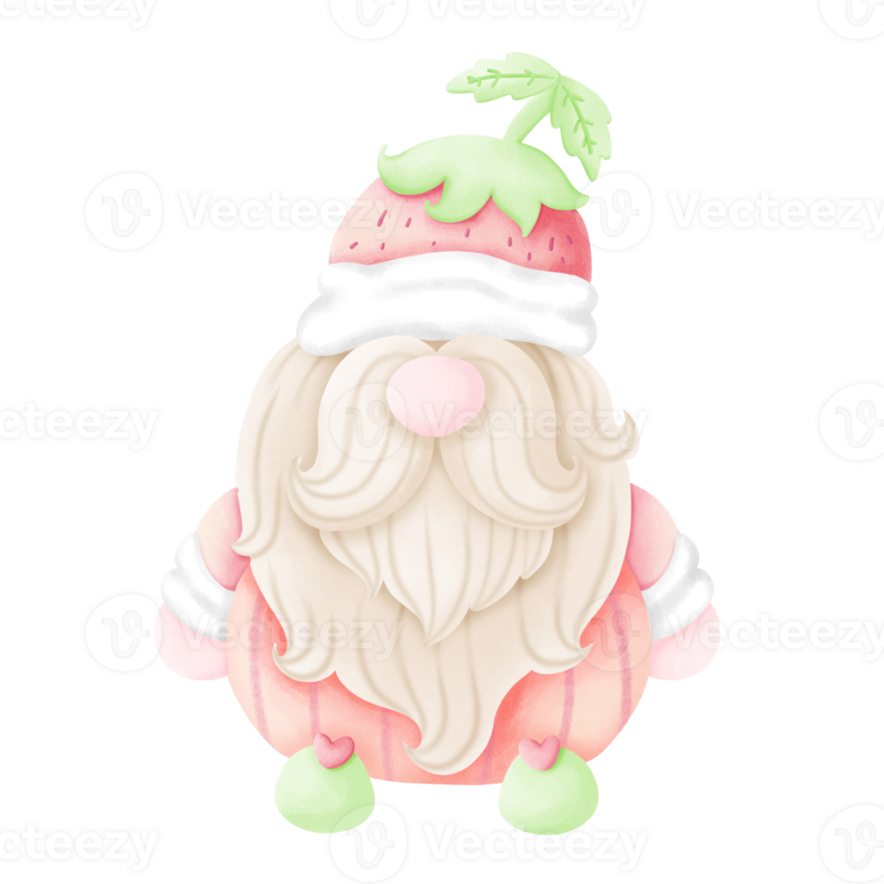 rosa gnome jordgubb png