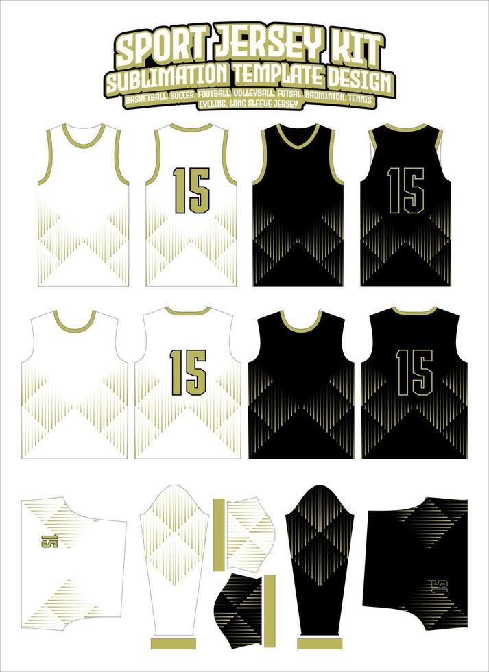 yellow lines Jersey Apparel Sport Wear Sublimation pattern Design vector