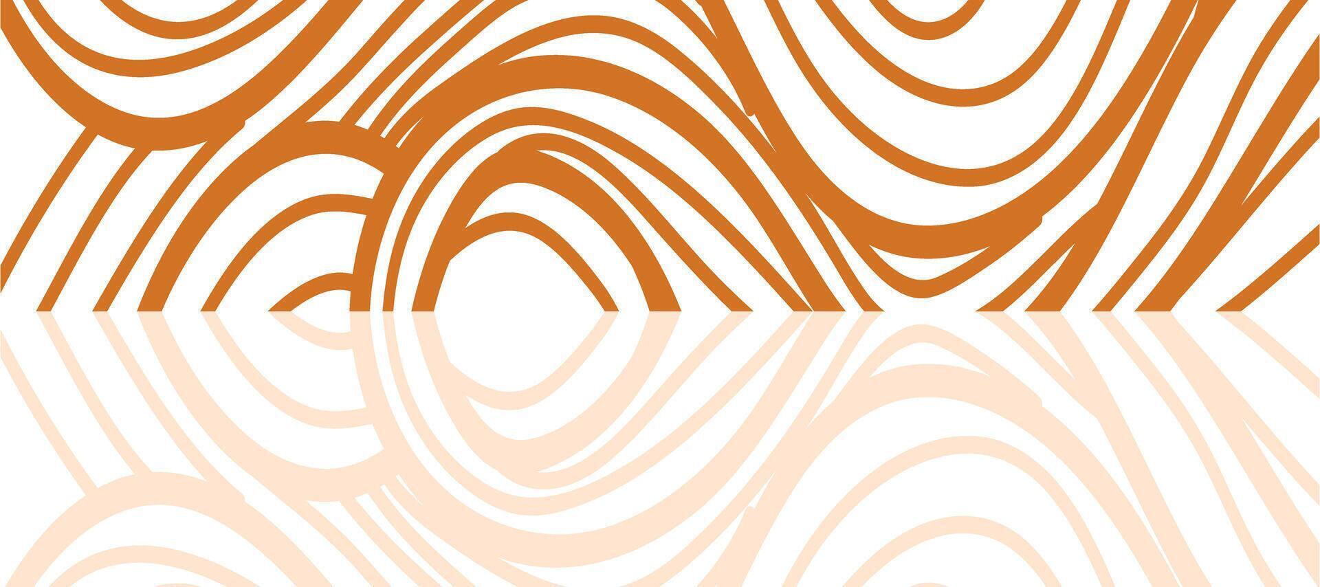 abstract orange ocean waves curves pattern design background vector
