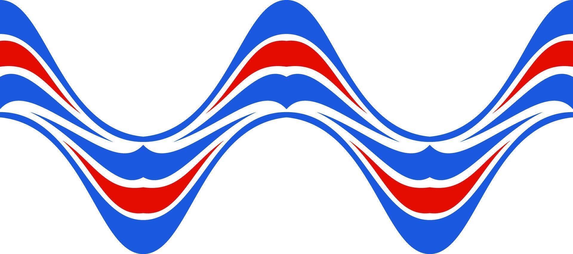 wavy swirl curve pulse red blue design background vector
