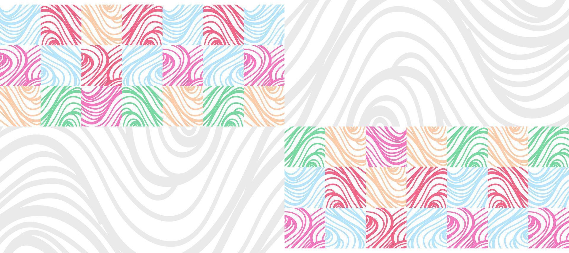 abstract colorful ocean wavy lines pattern design background vector