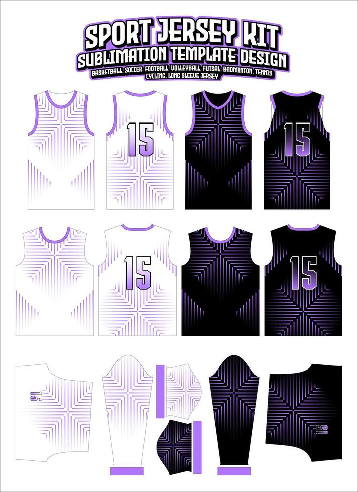 squares purple Jersey Apparel Sport Wear Sublimation pattern Design vector